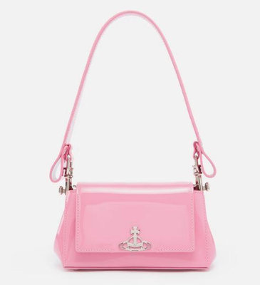 代購Vivienne Westwood Small Hazel Patent Leather Handbag甜美風短肩背包