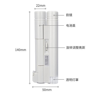 顯微鏡 高品 40/100倍高清LED燈放大鏡 帶刻度讀數顯微鏡 高倍便攜迷你布料印刷網點用古玩珠寶手機鑒定