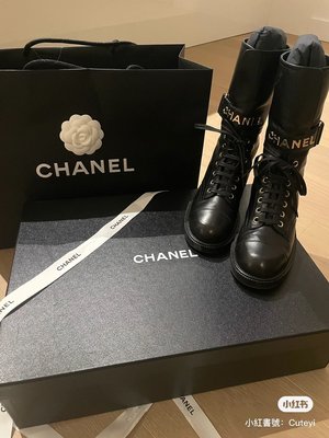 保證正品 Chanel 22a斷貨字母logo短靴 38.5號現貨