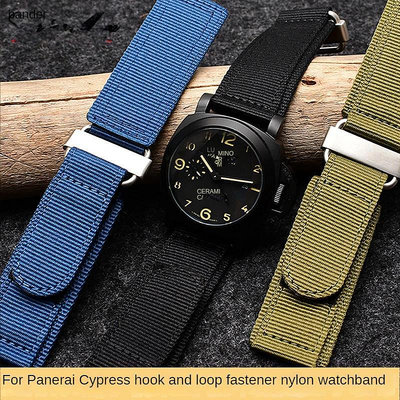 PANERAI Bell Ross 貝雷帽沛納海手錶戶外防水防汗運動帆布錶帶 22 24 毫米尼龍魔術貼錶帶
