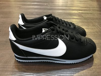 【IMPRESSION】NIKE CORTEZ BASIC LEATHER 黑 白勾 白尾 阿甘 復古慢跑鞋