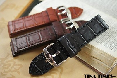 TINA TIMES~崛起 地平線_法蘭西 百年ZRC 平面直身大型牛皮錶帶 24mm 22mm 20mm法國製鱷魚紋