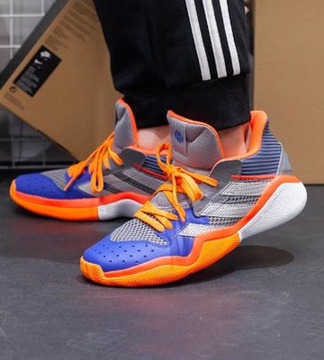 ADIDAS  Harden Stepback 灰藍色 拼色 時尚 平衡 哈登 實戰 低筒 籃球鞋 FW8483 男鞋