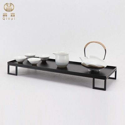 現貨 新中式日式白陶瓷茶杯茶壺功夫茶具套裝創意茶道會所茶幾茶室擺件正品促銷