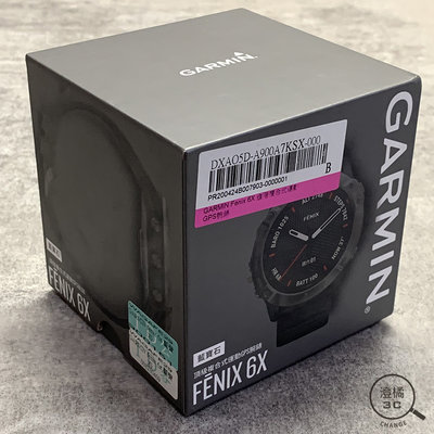 『澄橘』Garmin Fenix 6X SAPPHIRE 進階複合式戶外 智慧 手錶 黑 二手《歡迎折抵》A64218