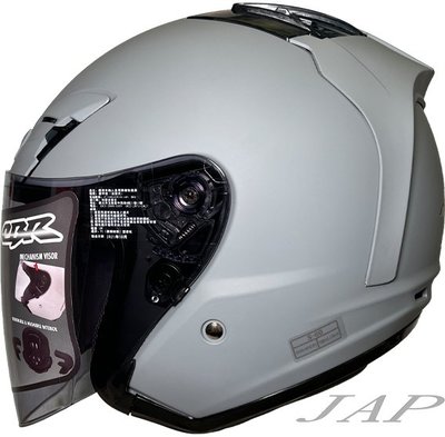 《JAP》CBR S60素色 消光水泥灰 R帽 內襯全可拆洗 半罩 安全帽 超透氣孔