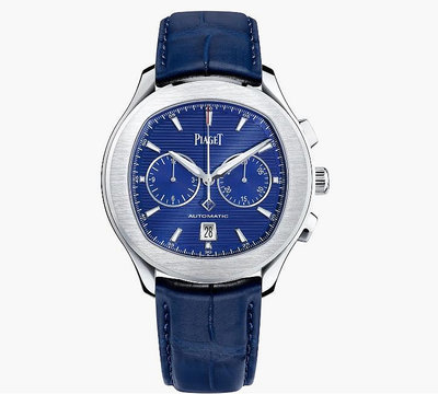 預購 伯爵錶 Piaget Polo系列 Chronograph計時碼錶 42mm G0A43002 機械錶 藍色面盤 鱷魚皮錶帶 男錶 女錶