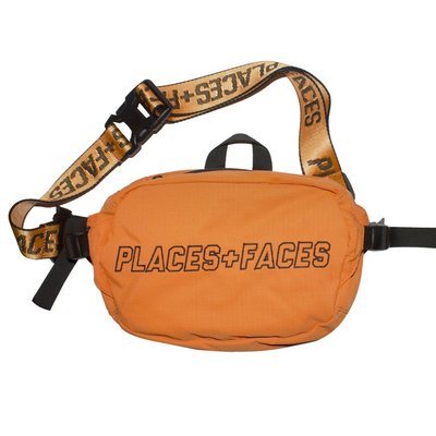 Places + Faces P+F Waist Bag 經典logo腰包肩背包側背包帆布小包 橘色現貨【BoXhit】