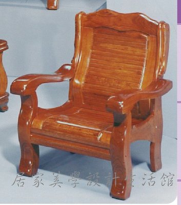 【SG居家美學】※限高雄市區※滋賀樟木色木製沙發一人座椅(UF3-104)~