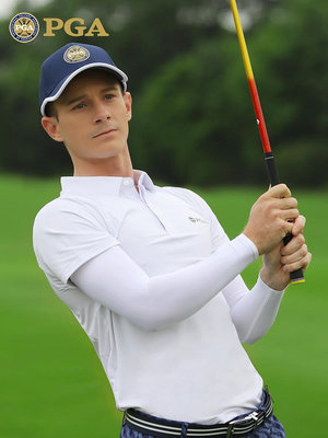 美國PGA高爾夫袖套男冰絲防曬袖套高彈涼感面料舒適透氣防紫外線-興龍家居