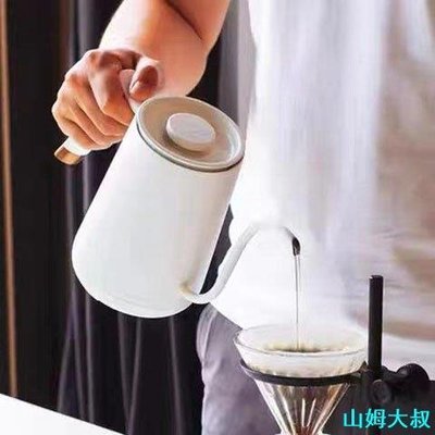 現貨熱銷-咖啡壺泰摩魚Smart溫控手沖壺 家用細口咖啡壺不銹鋼 水壺泡茶 控溫壺