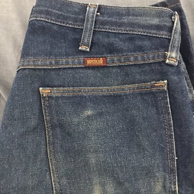 美國製 Wrangler RUSTLER 1980年代 原色牛仔褲 二手美品 Made in usa