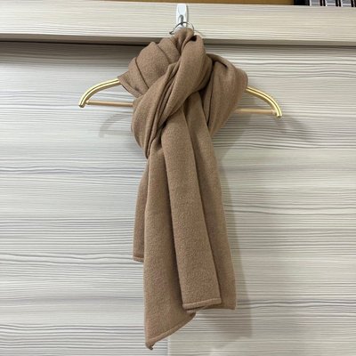 日本 UNITED ARROWS 駝色 羊毛混紡 素面 圍巾