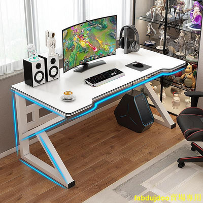特價款FI電腦桌電競游戲桌家用臥室書架書桌一體桌子簡約現代辦公桌臺式桌