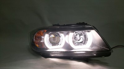 新店【阿勇的店】BMW E90 05~08年 320 335 U型導光版 黑框魚眼大燈 E90大燈 原車燈泡版用