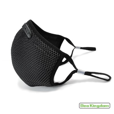 【Deo Kingdom】3D防護雙層單網布可更換濾片口罩(黑色)_房間棉被床單棉絮/二手煙口罩