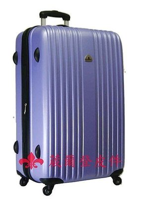 【葳爾登】21吋Bear Box輕硬殼旅行箱防水360度行李箱耐用超輕耐操登機箱bb直紋21吋紫色