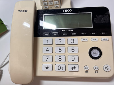 TECO 東元 2.4G數位無線子母電話機一組 ***7成新***特價