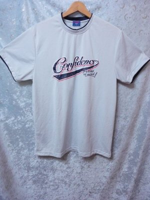 CANNY~ 燙金字母設計透氣網眼短袖T恤~SIZE:L~99元起標