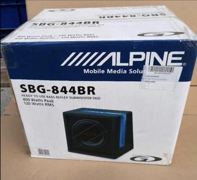 現貨正品Alpine SBG-844BR 8吋重低音被動式