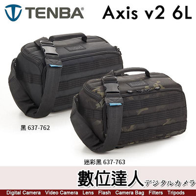【數位達人】天霸 Tenba AXIS V2 6L 單肩包 (黑 637-762 / 迷彩 637-763) 可當腰包 1機2鏡