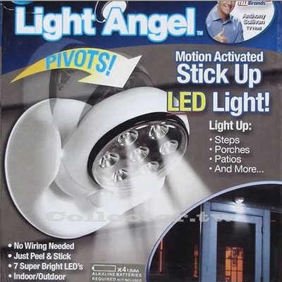 ✤拍賣得來速✤最新款Light angel 360度自動感應燈 7LED燈 LED感應燈