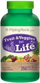 【Piping Rock】每日所需 綜合 34種 蔬果精華 蔬菜 大豆 花椰菜 草莓 木瓜 葡萄籽 水果 250顆