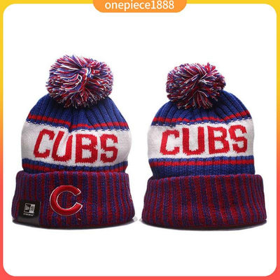 芝加哥小熊隊 Chicago Cubs（MLB） 保暖毛線帽 護耳 秋冬毛帽 針織帽 潮帽 男女通用