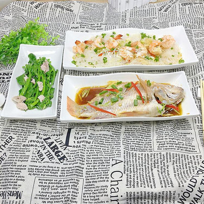 純白陶瓷餐具長方形湯盤西餐盤壽司盤家用菜盤點心盤子魚盤