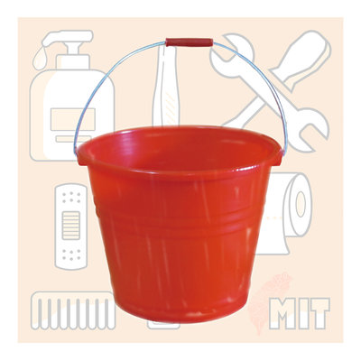 🈹金鑫生活⚠️免運費-含稅⚠️6入 通吉 #061 1號強力水桶身 儲水桶 橘色桶 杓水 蓄水桶 塑膠桶 鐵把水桶