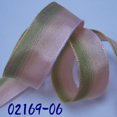 6分綠粉漸層塑形鐵絲邊緞帶(02169-06)~Jane′s Gift~Ribbon用於裝飾 花材 佈置 設計材料