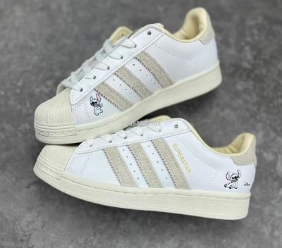 【代購】Adidas Superstar Lilo &amp; Stitch White 雲白灰 休閒板鞋 男女款 HQ6356