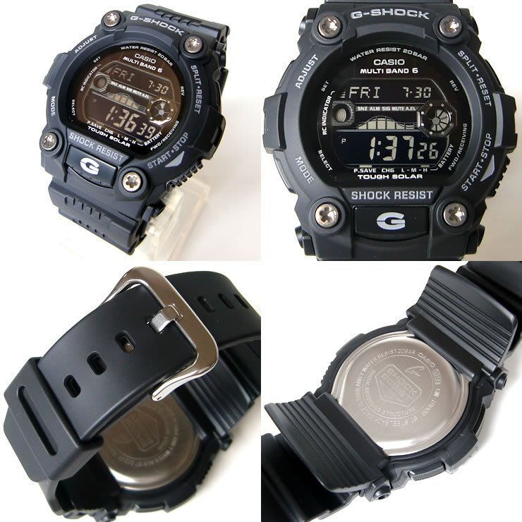 金台鐘錶】CASIO 卡西歐G-SHOCK 潮汐電波太陽能霧黑反轉液晶GW-7900 GW