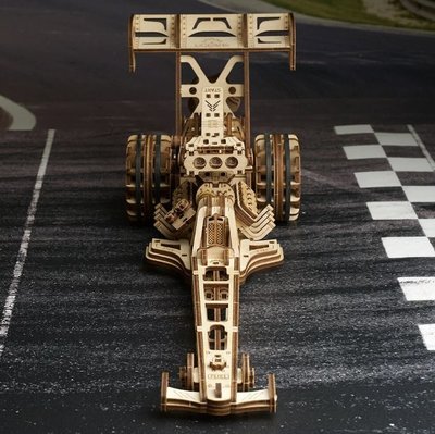 Ugears 火箭跩哥 燃油賽車模型 競速飆車的賽車迷最愛 翹孤輪賽車 木製模型 DIY手作上色