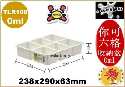 TLR106 你可6格收納盒 置物盒 收納盒 塑膠盒 文具盒 TLR-106 直購價 aeiko 樂天生活倉庫