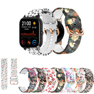 Huami Amazfit Gts 2 Gts2 Mini 的軟矽膠帶迷彩錶帶