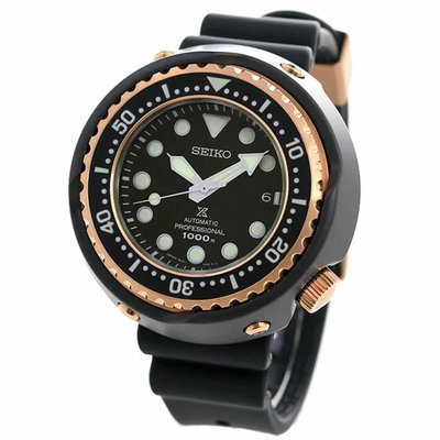 預購 SEIKO SBDX038 SLA042 精工錶 機械錶 PROSPEX 52mm 黑面盤 玫瑰金 膠錶帶 潛水錶