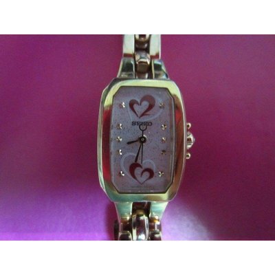 二手 手錶 日本品牌 SEIKO 精品 專櫃 飾品 配件 配飾 玫瑰金 女錶 愛心 8800元