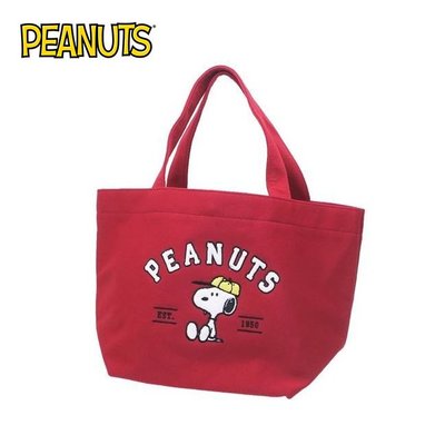 史努比 棉質 手提袋 便當袋 Snoopy PEANUTS 日本正版【075142】