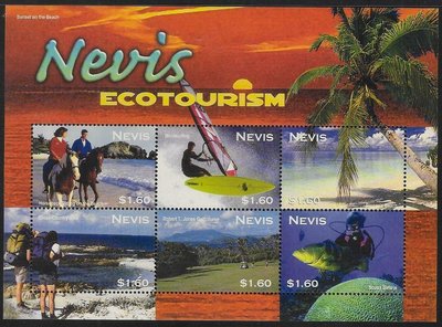 2002 聖克里斯多福尼維斯 生態旅遊 郵票