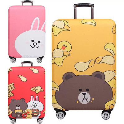 【現貨精選】活動買一送一   熊大、兔兔新款加厚款行李箱套保護套行李套防塵套