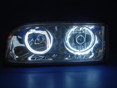小亞車燈╠ 全新手工版 VOLVO 850 晶鑽 LED 玻璃 CCFL 光圈大燈 8000