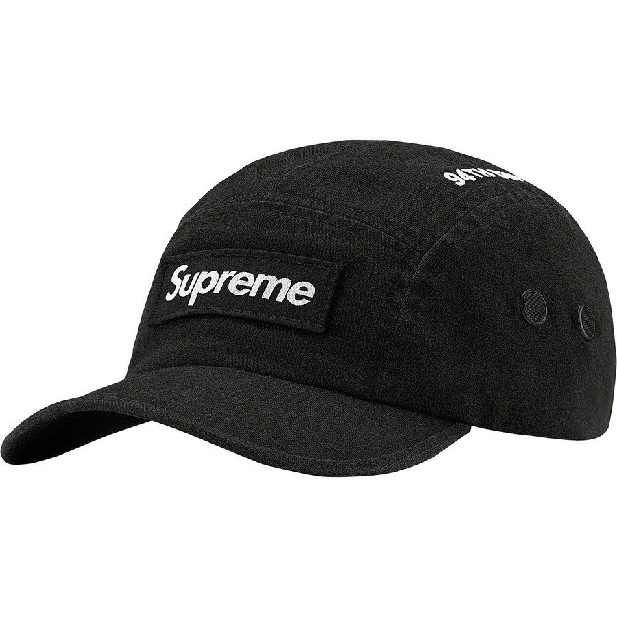 SUPREME 21FW 厚貼布box logo MILITARY CAMP CAP 黑五分割帽迷彩