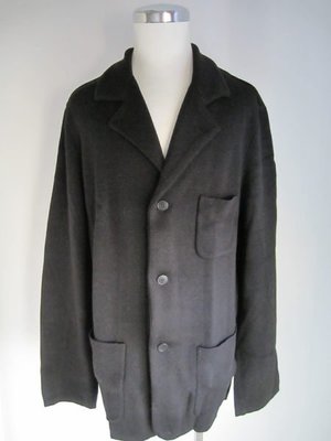 『安閣精品』超新真品 法國製 AGNES B 羊毛 西裝式 大衣外套 1號