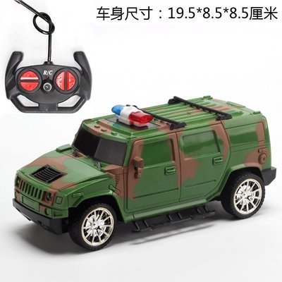 @悅悅小家 爆款110悍馬公安警車遙控車玩具 男孩兒童充電漂移越野搖控賽車警察車