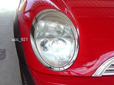 【UCC車趴】MINI COOPER S 01-06 R53 鍍鉻大燈 燈眉  (優質上市)