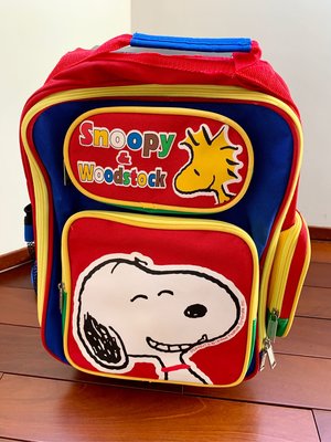 Snoopy&amp;Woodstock兒童行李箱書包 兒童拉桿書包 兒童拖曳書包