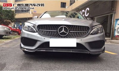 D19011401 BENZ 賓士 W205 C180 C200 15-17年 BRABUS款 碳纖維 卡夢 前下巴