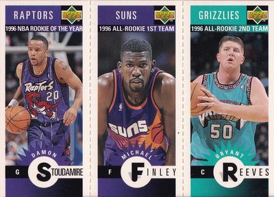 1996-97 Upper Deck Mini-Card Stoudamire, Finley, Reeves