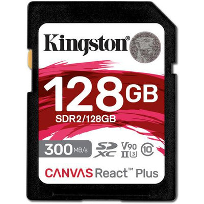 金士頓 128GB SDR2 SDXC 300MB UHS-II 1 CANVAS React Plus 記憶卡 SDR2